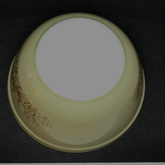 Vintage Pyrex Forest Fancies Mixing Bowl 1980s Speckled Mushroom Design Rustic - Picture 6 of 6